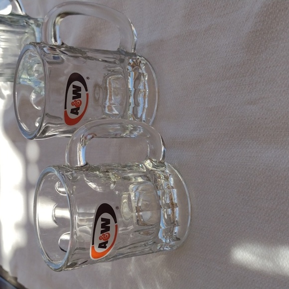 Vintage A&W Root Beer Drive in Style Retro Glass Mugs b550 - Picture 5 of 5